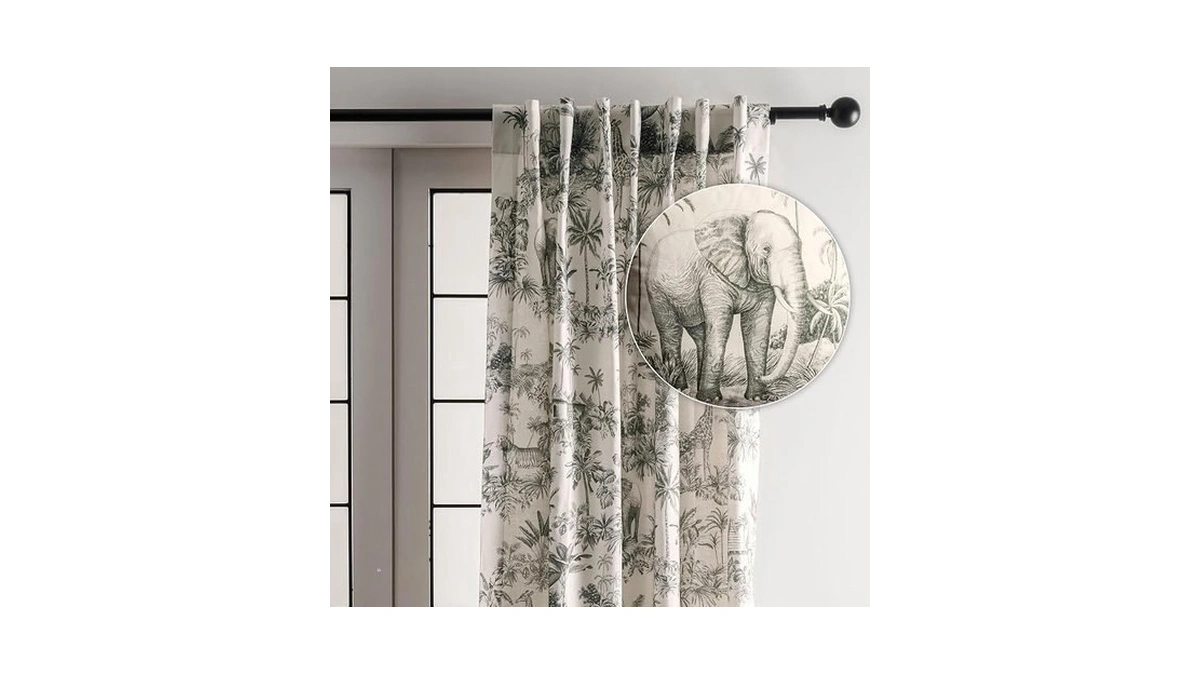 Maison D' Hermine Curtains For Living Room 100% Cotton 50"x96"