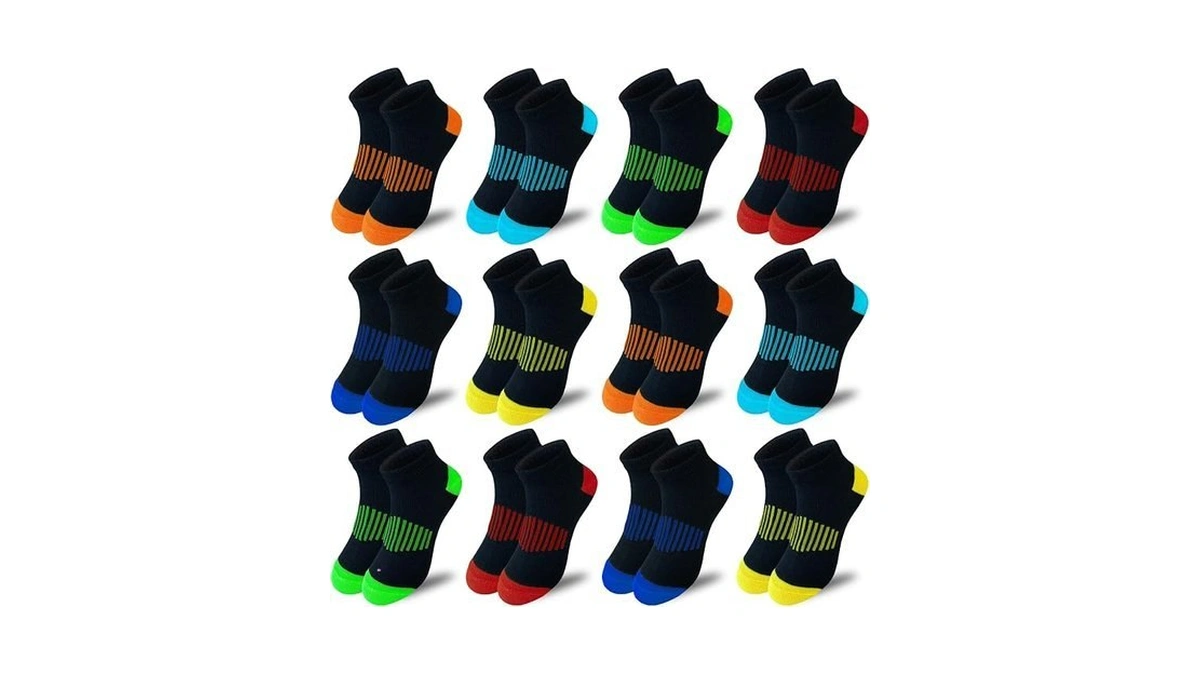 Jamegio Boy Socks 12 Pairs Kids Low Cut Socks Half