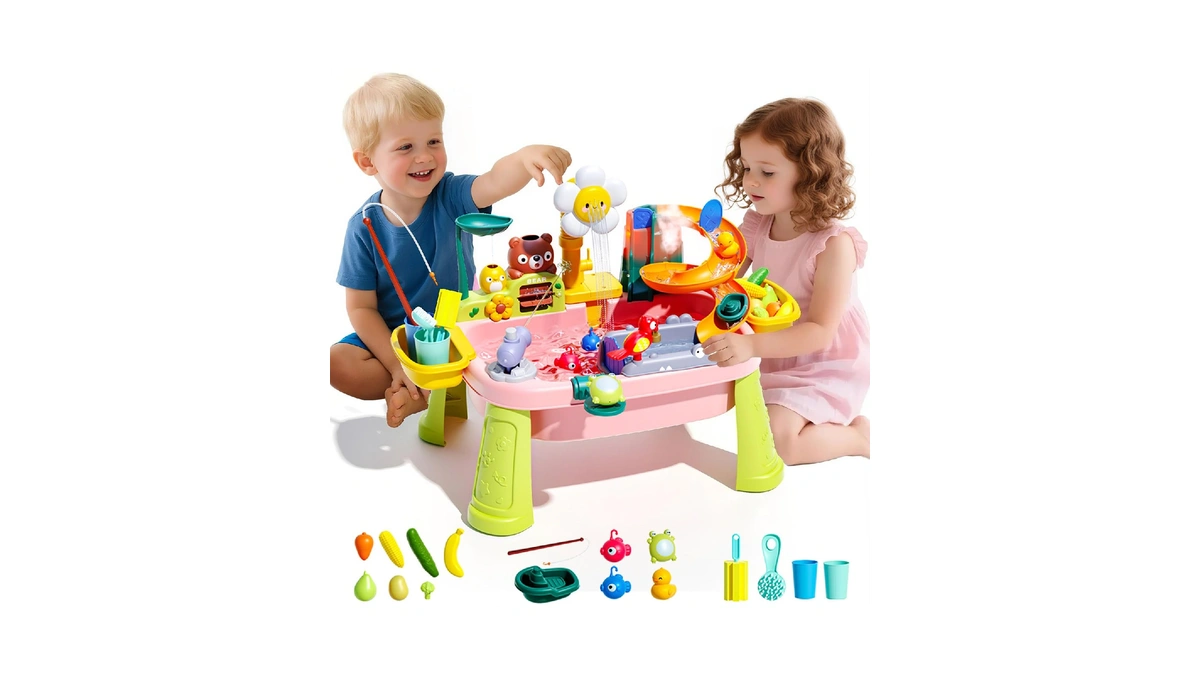 Ploomi 2026 Upgraded Water Table For Toddlers 1-3 - Outdoor