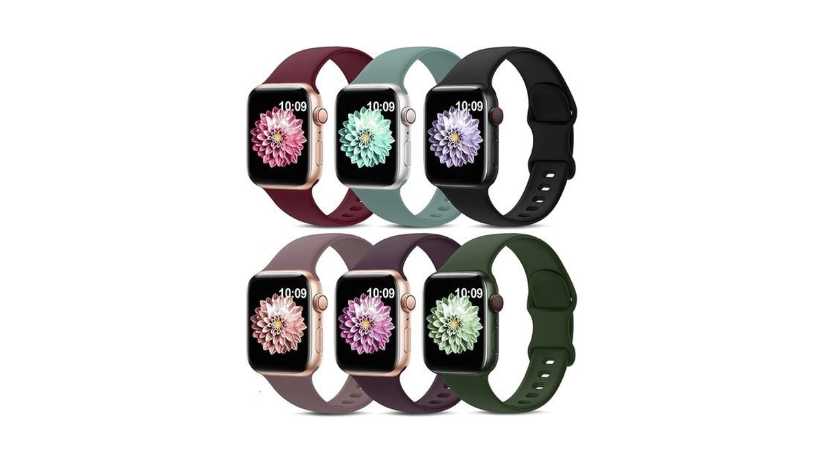 6 Pack Sport Bands Compatible With Apple Watch Band 38mm