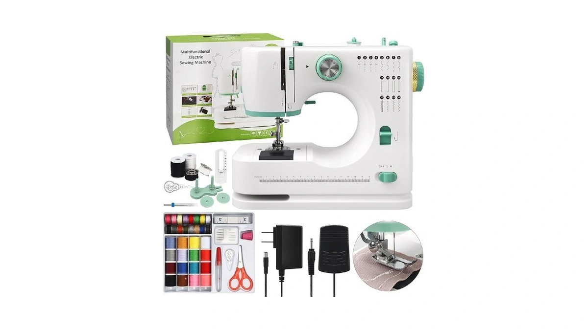 Mini Sewing Machine For Beginners With 32 Pcs Threads Kit,16