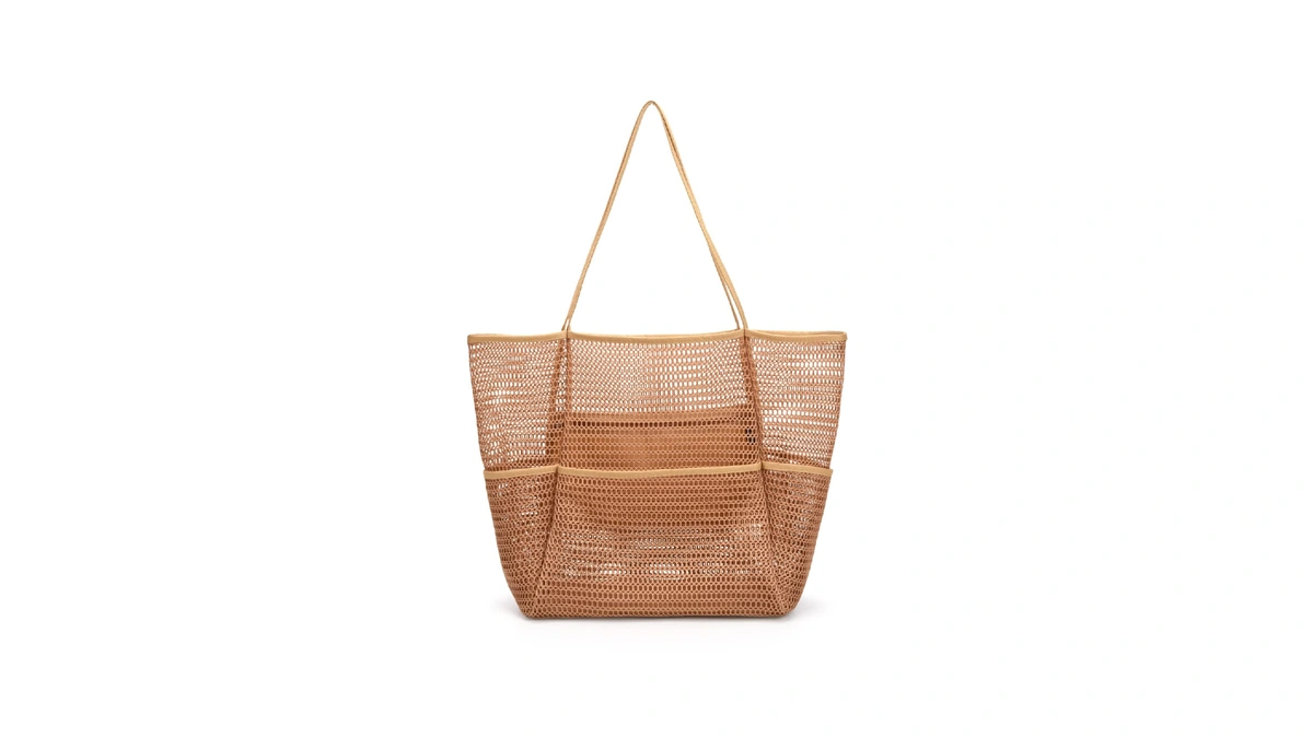 Tainehs Beach Mesh Tote Bag For Women Large