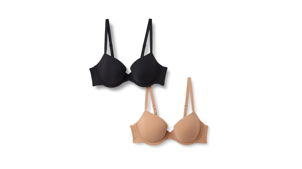 Amazon Essentials Women's Underwire Demi Cup Microfiber Bra With Adjustable