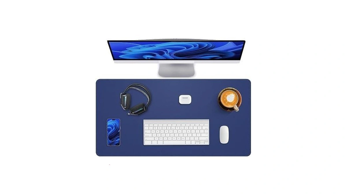 Leather Desk Pad Protector,office Desk Mat,large Mouse Pad, Non-slip Pu