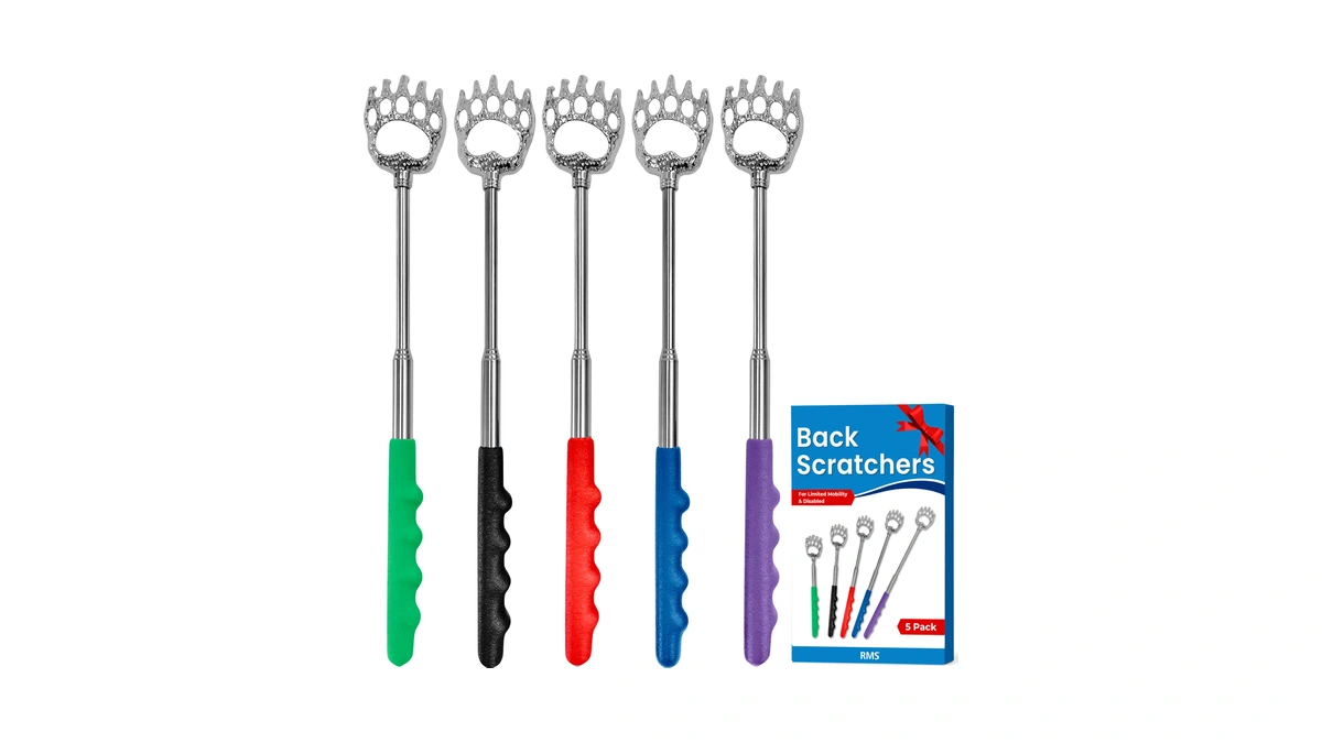 Rms 5 Pack Telescoping Back Scratcher - Extendable Telescope Back