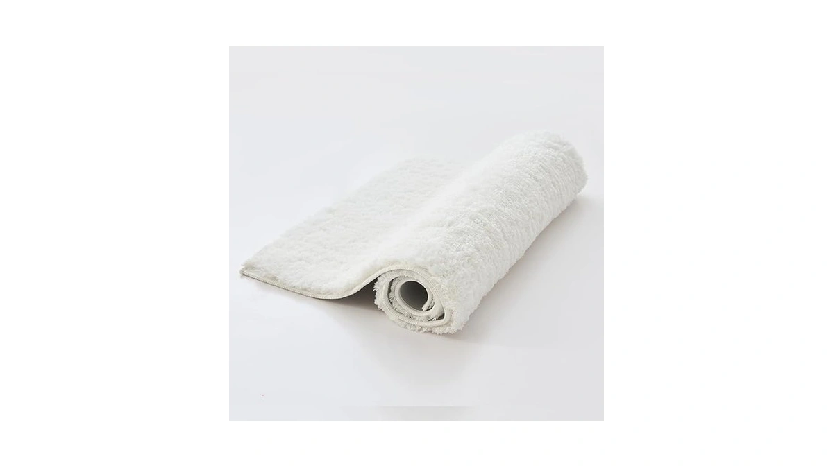 Cozecube White Bath Mats 24" X 16", Non Slip Shaggy