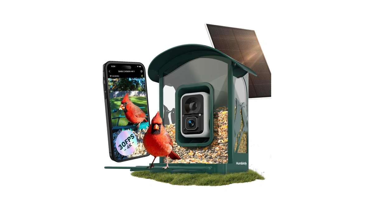 Humbirdy Bird Feeder With Camera, 4k Ultra Hd Video With