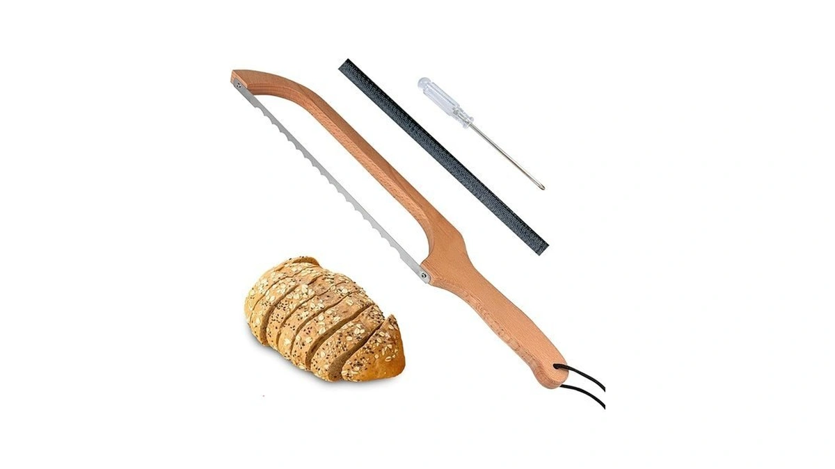 Hottor Bread Slicer For Homemade Bread, 16" Beech Wood Sourdough