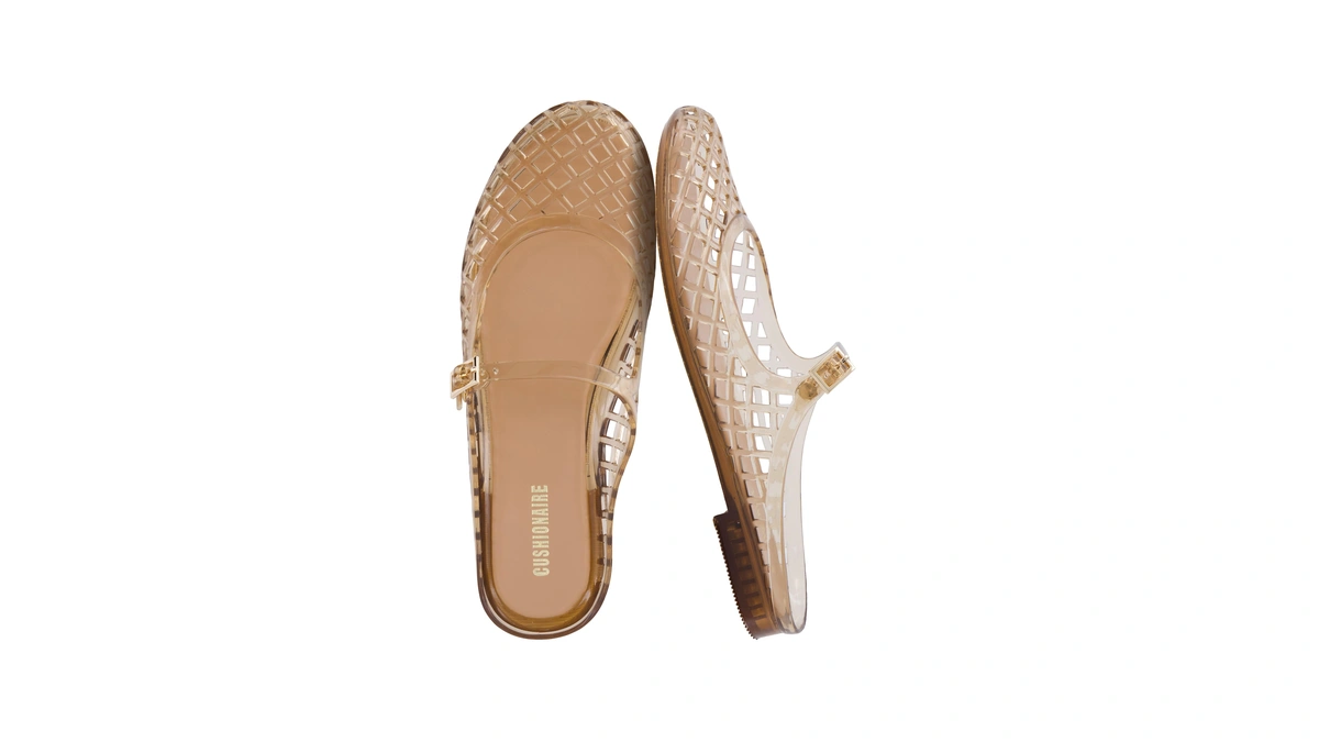 Cushionaire Java Casual Womens Jelly Flats With Adjustable Strap, Closed