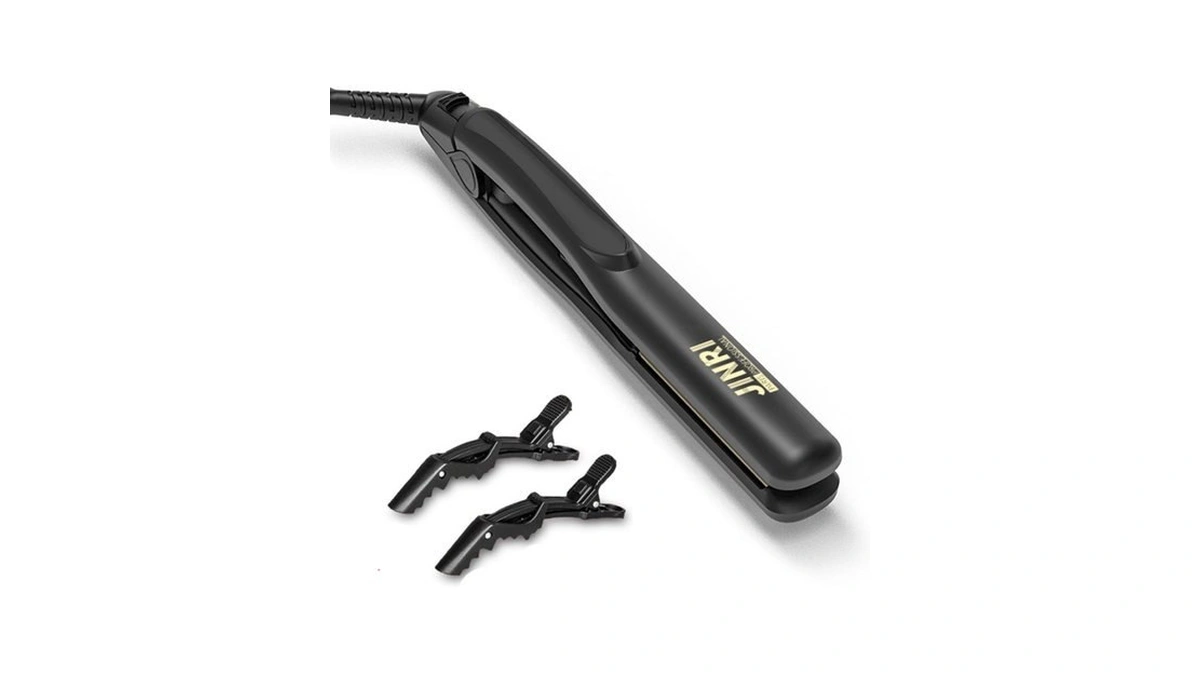 Jinri 2-in-1 Hair Straightener & Curler - 10s Heat-up, Negative