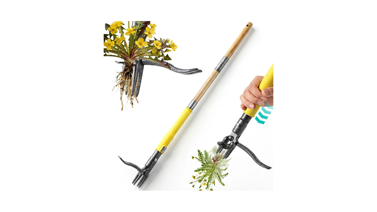 Weed Puller Tool Stand Up With Slide-release Ejection, Reinforced Steel