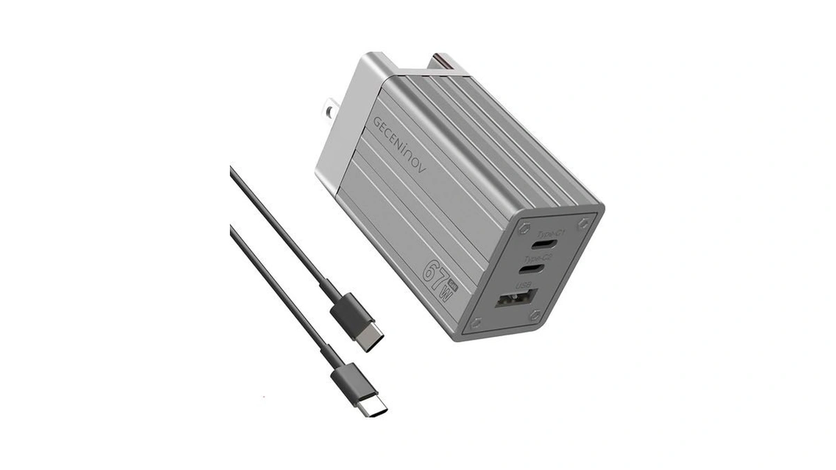 67w/65w Usb C Charger,type C Fast Charging,3 Port Gan With