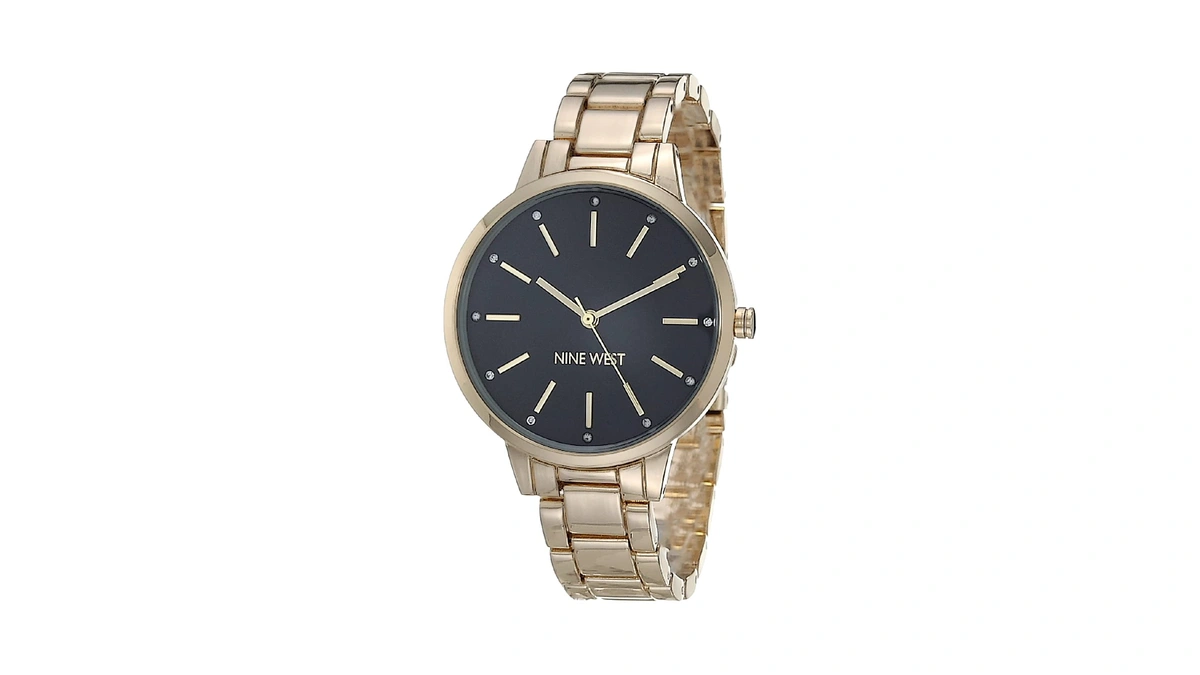 Nine West Women's Crystal Accented Bracelet Watch