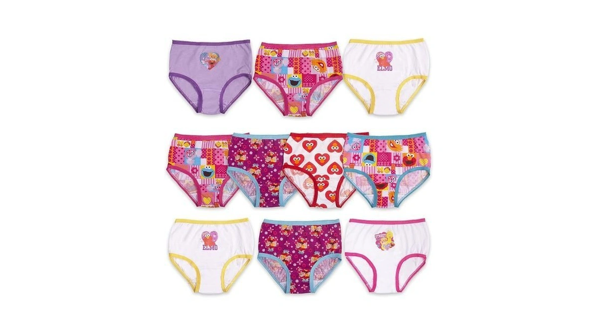 7-pk And 10-pk 100% Combed Cotton Underwear Withfavorites Like Elmo,