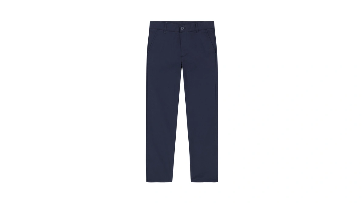 Nautica Boys' School Uniform Flat Front Twill Pant, Navy, 10