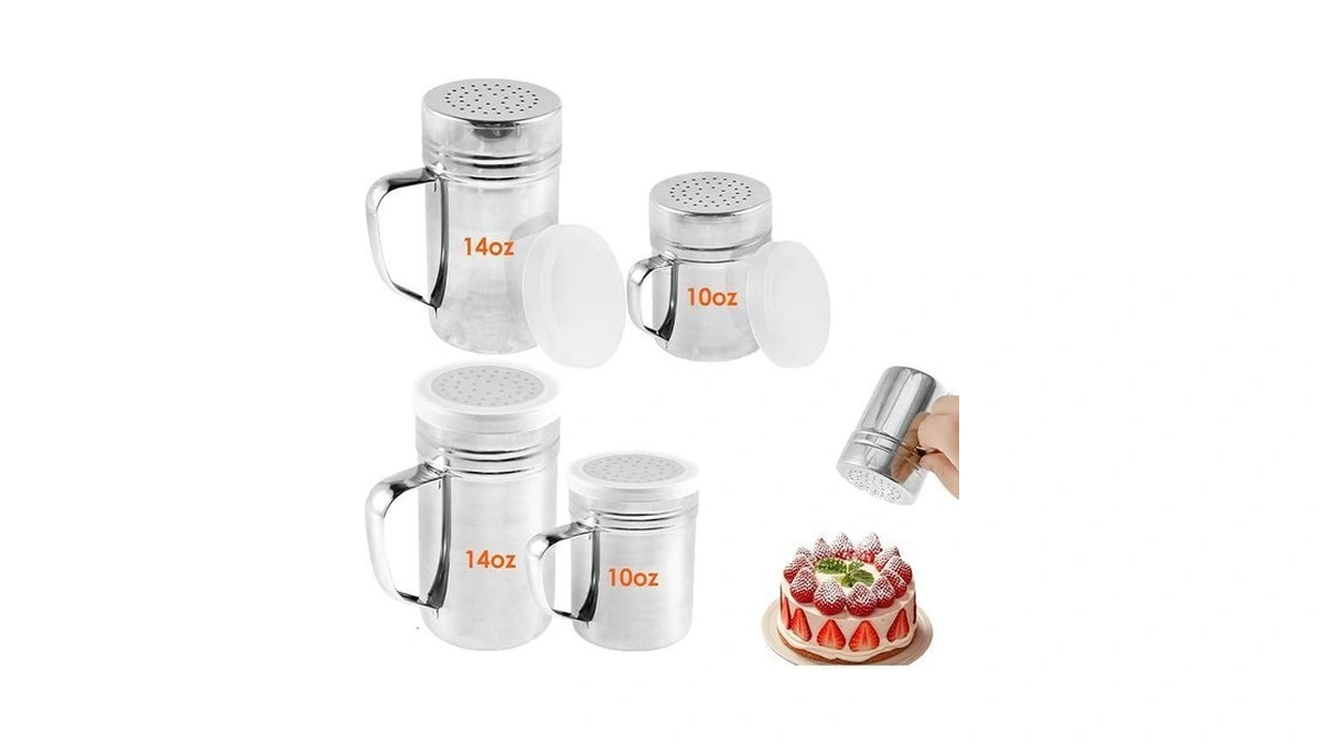 Bxuyaoxmc 4 Pcs Stainless Steel Salt And Pepper Shakers Set,