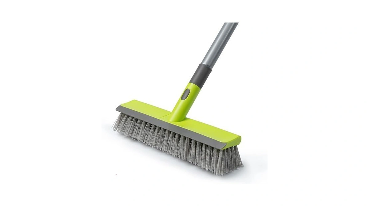Floor Scrub Brush With 57" Long Handle, 2 In 1