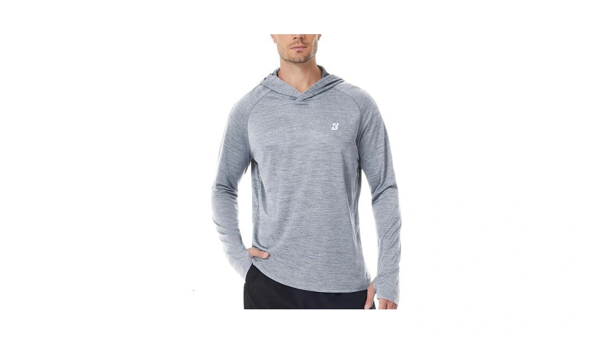 Roadbox Mens Upf 50+ Sun Hoodie, Long Sleeve Uv Protection
