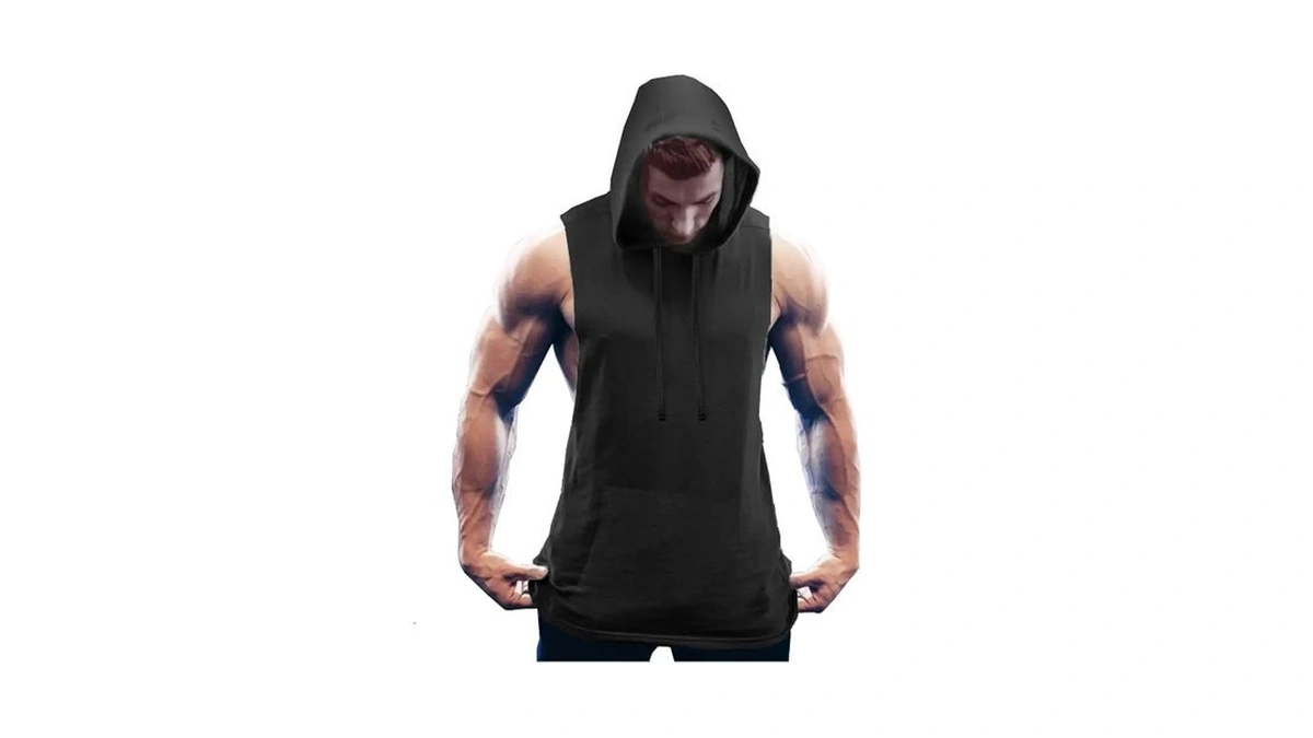 Coofandy Men's Workout Hooded Tank Tops Bodybuilding Muscle Cut Off
