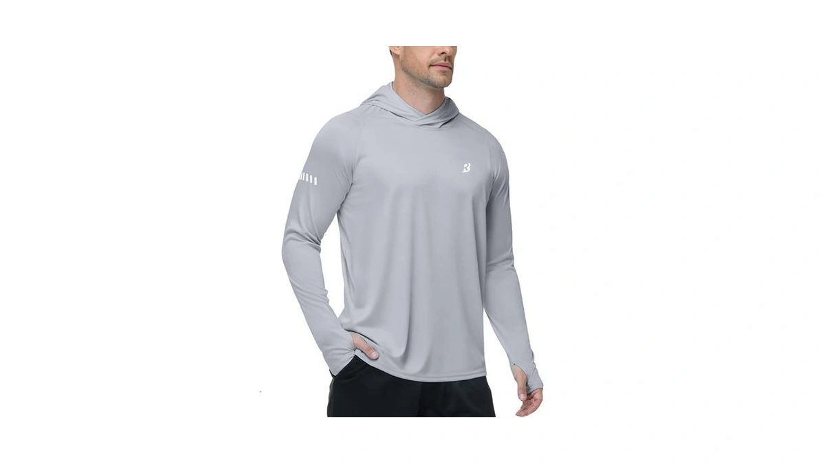 Roadbox Mens Upf 50+ Sun Protection Hoodie, Uv Long Sleeve
