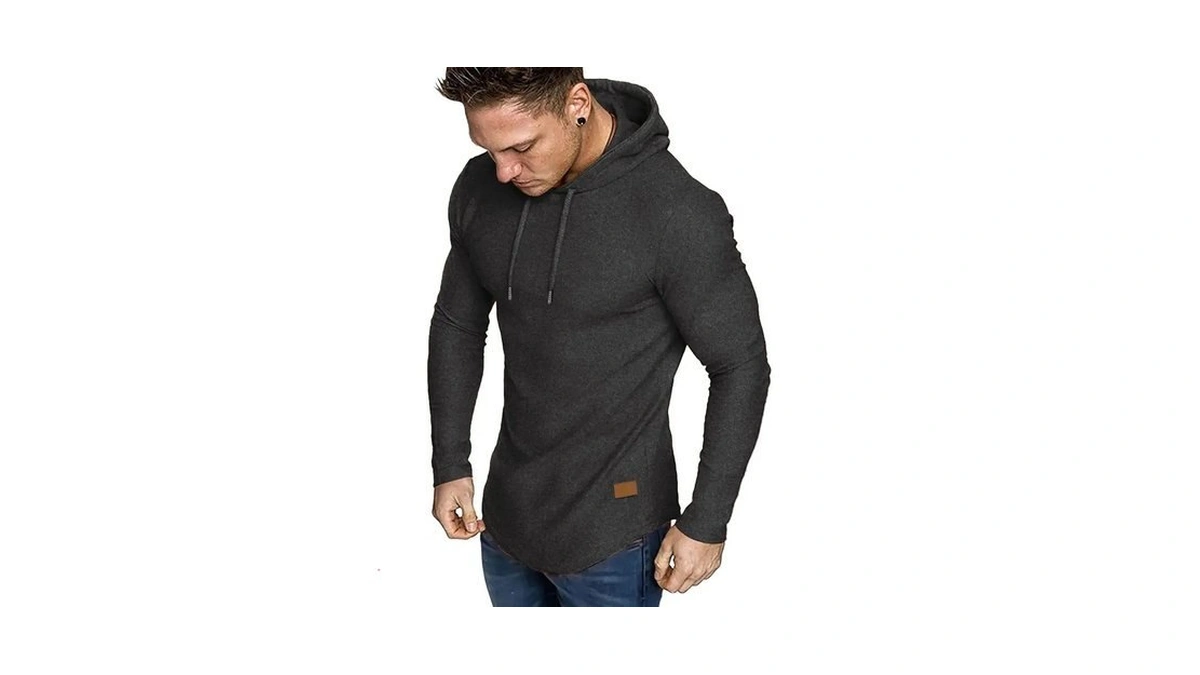 Jmierr Mens Fleece Hoodies Lightweight Muscle Long Sleeve T Shirts