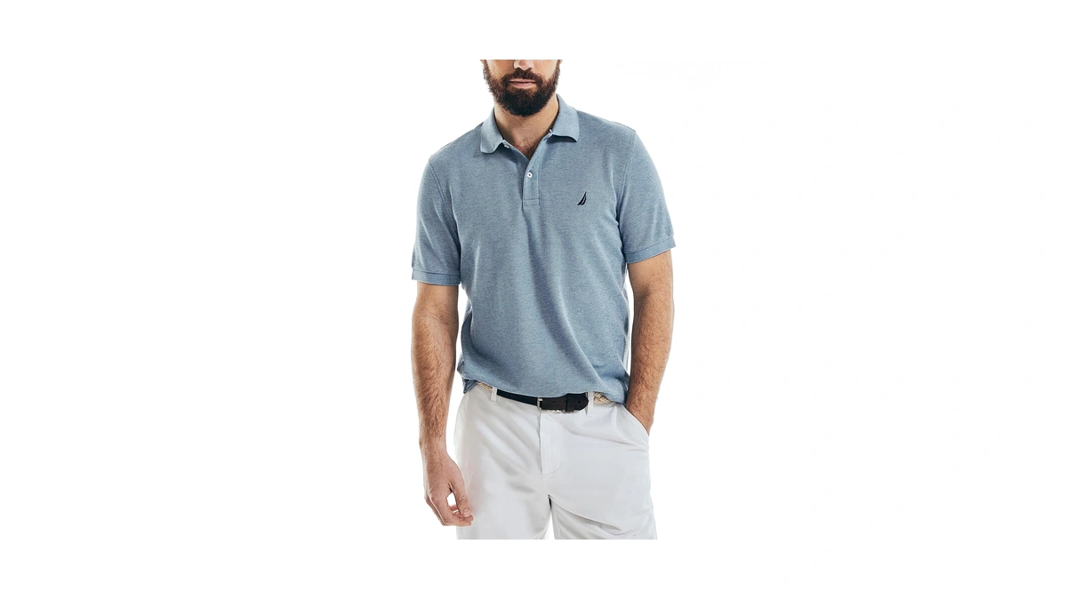 Nautica Men's Stainably Crafted Classic Fit Performance Deck Polo, Deep