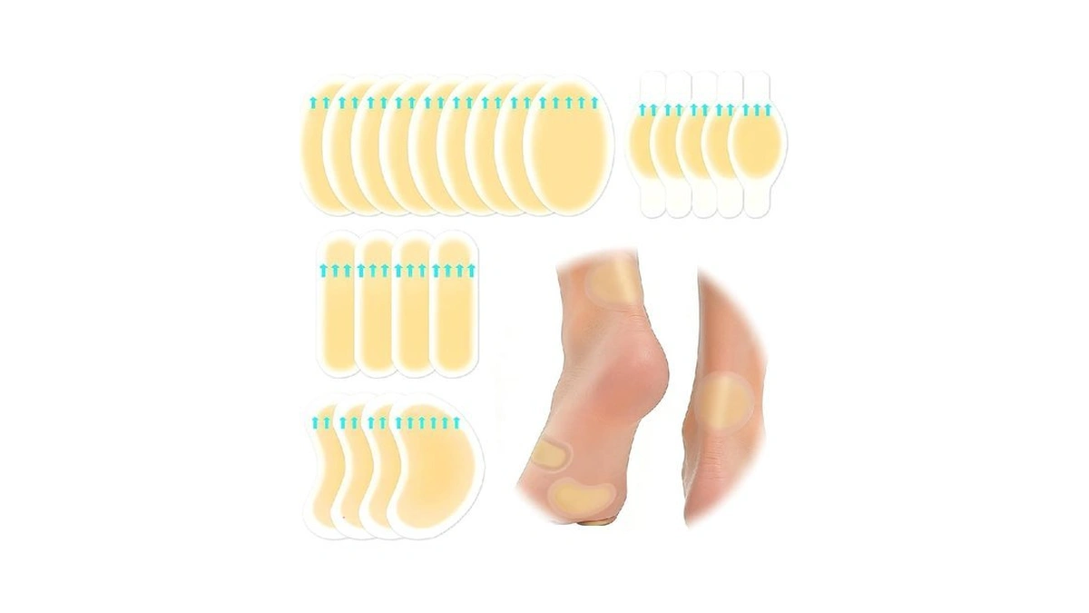 22pcs Hydrocolloid Gel Blister Bandages For Feet, Long-lasting Waterproof Blister