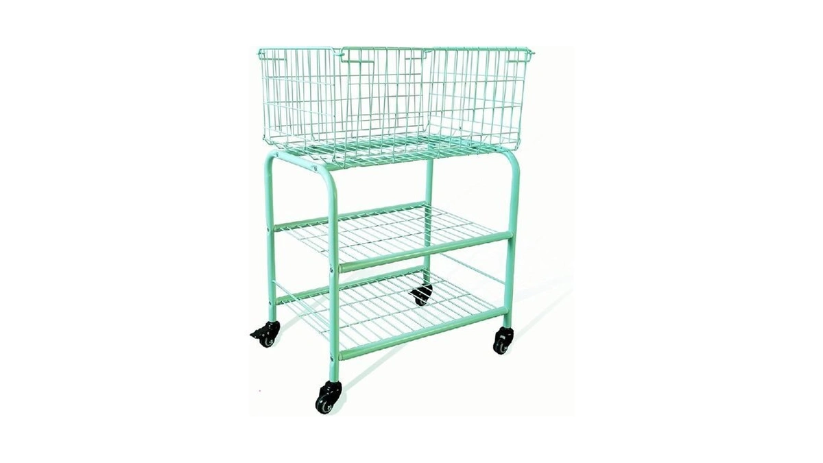 Rolling Laundry Basket With Locked Wheels, Heavy-duty Laundry Cart For