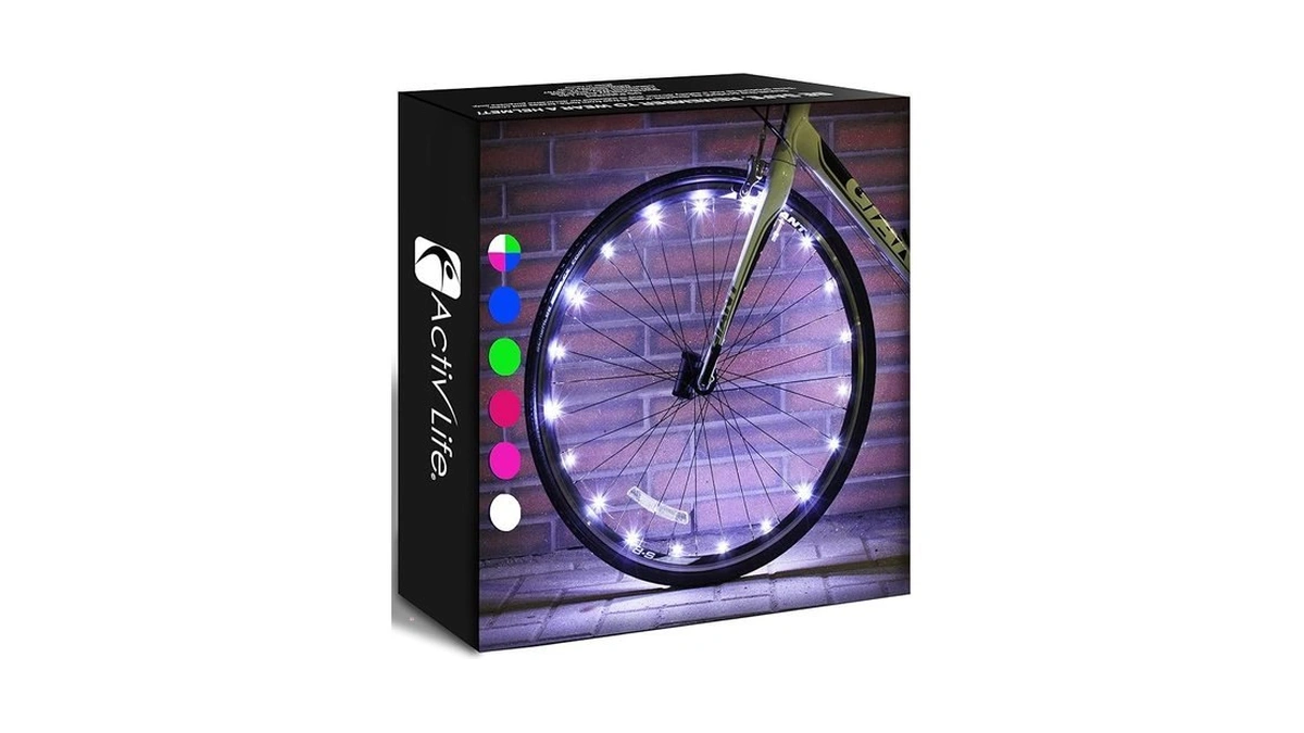 Activ Life Led Bike Wheel Lights With Batteries Included, Get