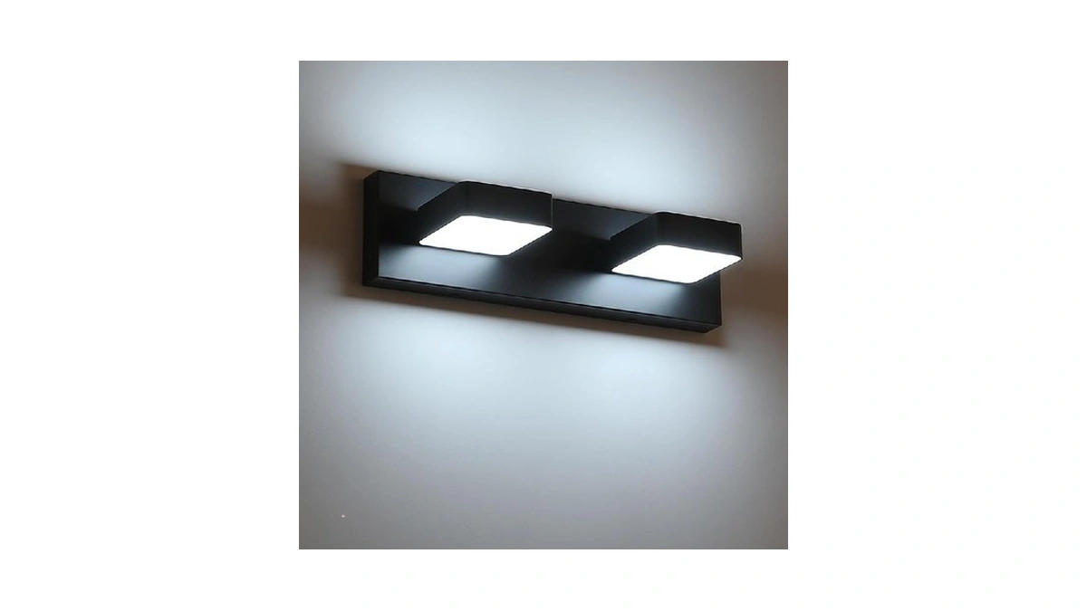 Liilokte 2-light Led Modern Bathroom Vanity Light Fixtures (15.5-inch, Cool