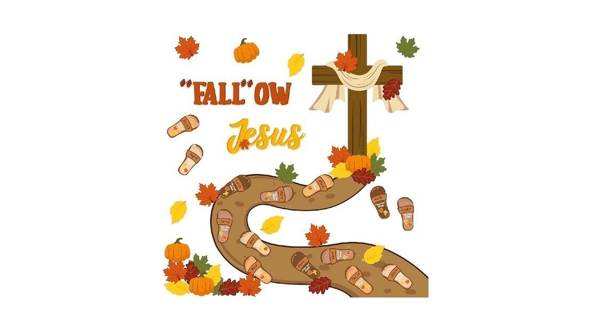 Beyumi Christian Bulletin Board Set - 70pcs Fall Fallow Jesus
