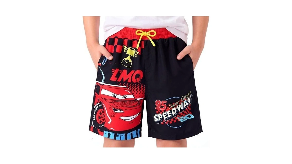 Disney Cars Lightning Mcqueen Baby Boys Rash Guard Swim Trunks