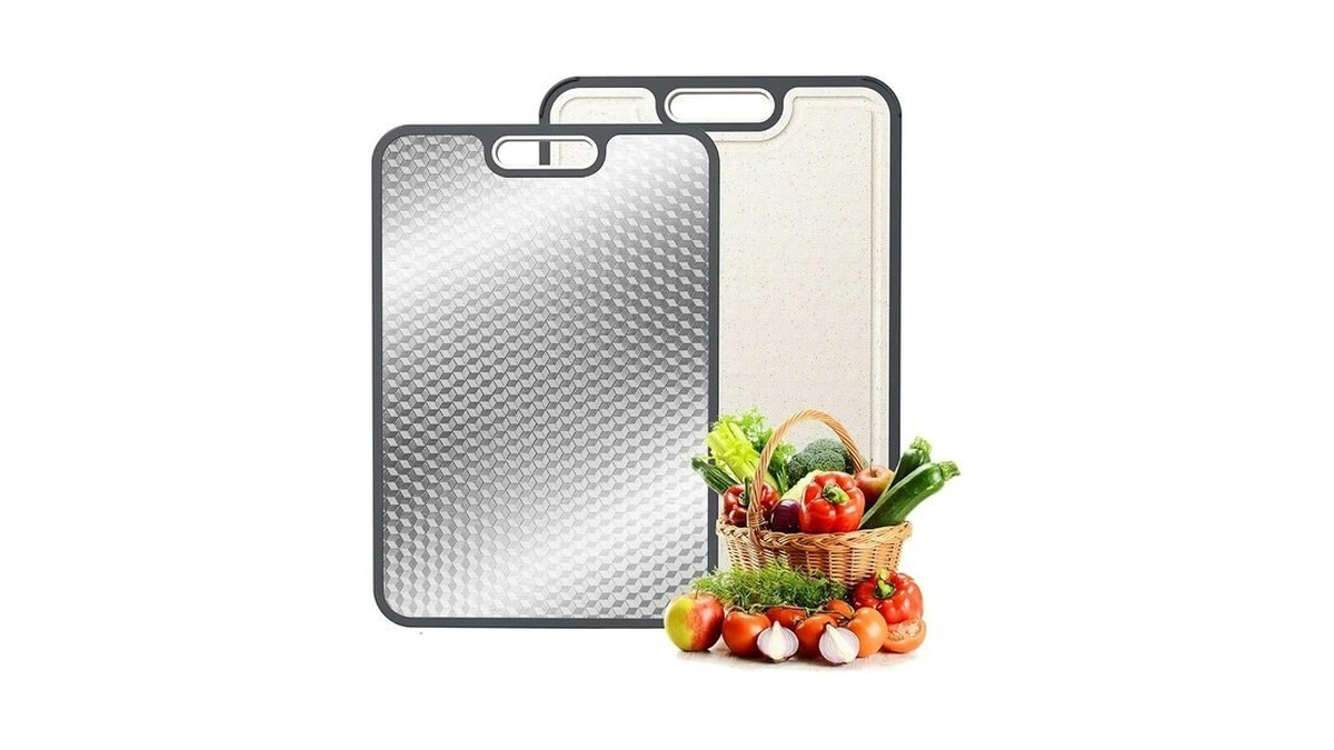 Folumad Stainless Steel Cutting Board, 304 Food Grade Double Sided