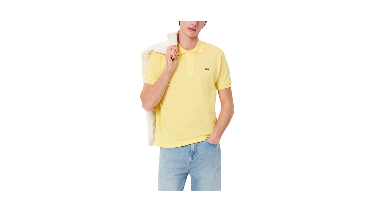Lacoste Men's Classic Fit L.12.12 Original Piquรฉ Polo Shirt, Yellow,