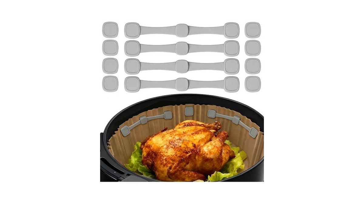 12pcs Air Fryer Magnets Silicone Buckle For Holding Parchment Paper