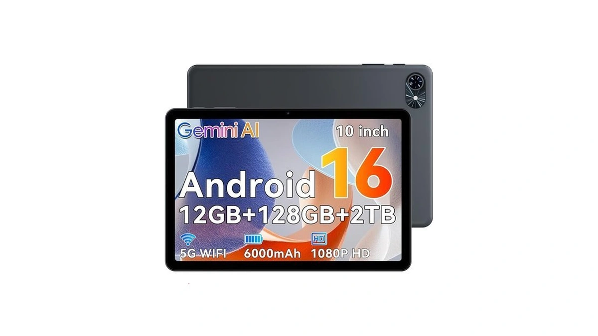 10-inch Android 16 Tablet, Android 16 Tablet With Gemini Ai,12gb