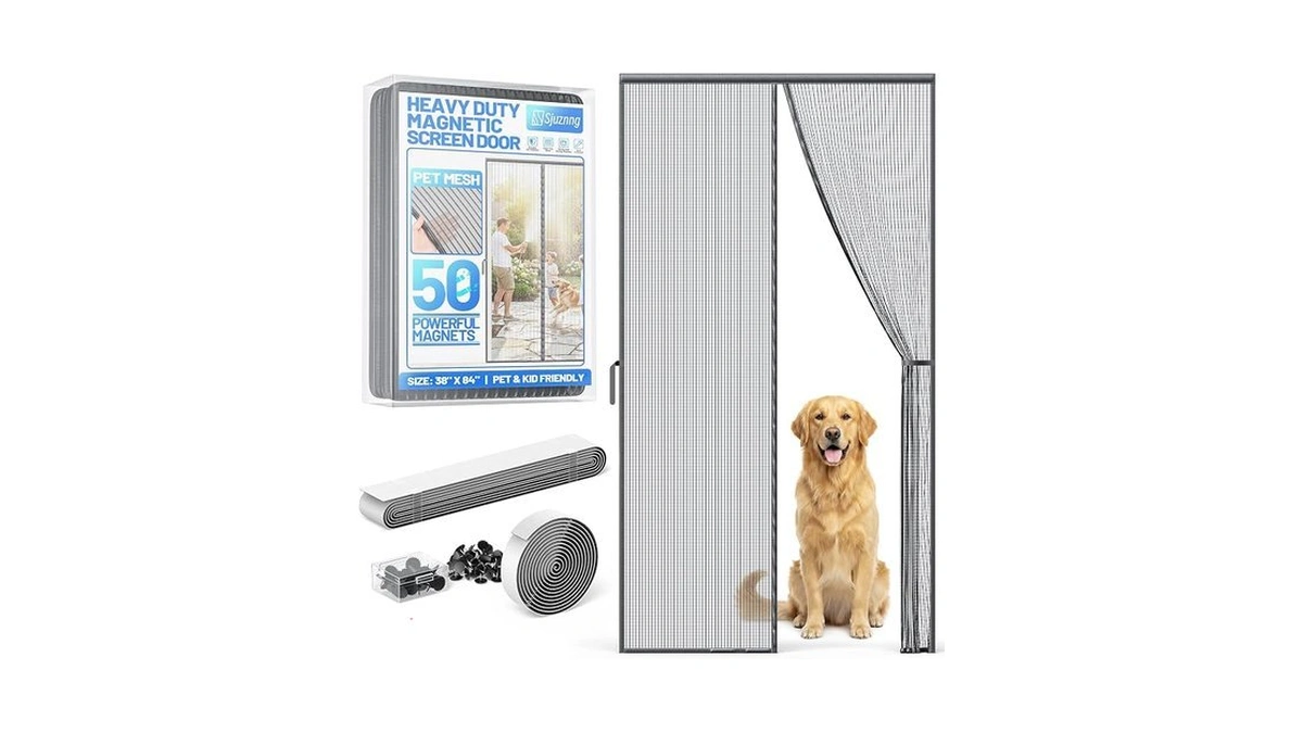 Heavy Duty Magnetic Screen Door Mesh - Auto-sealing Door Net