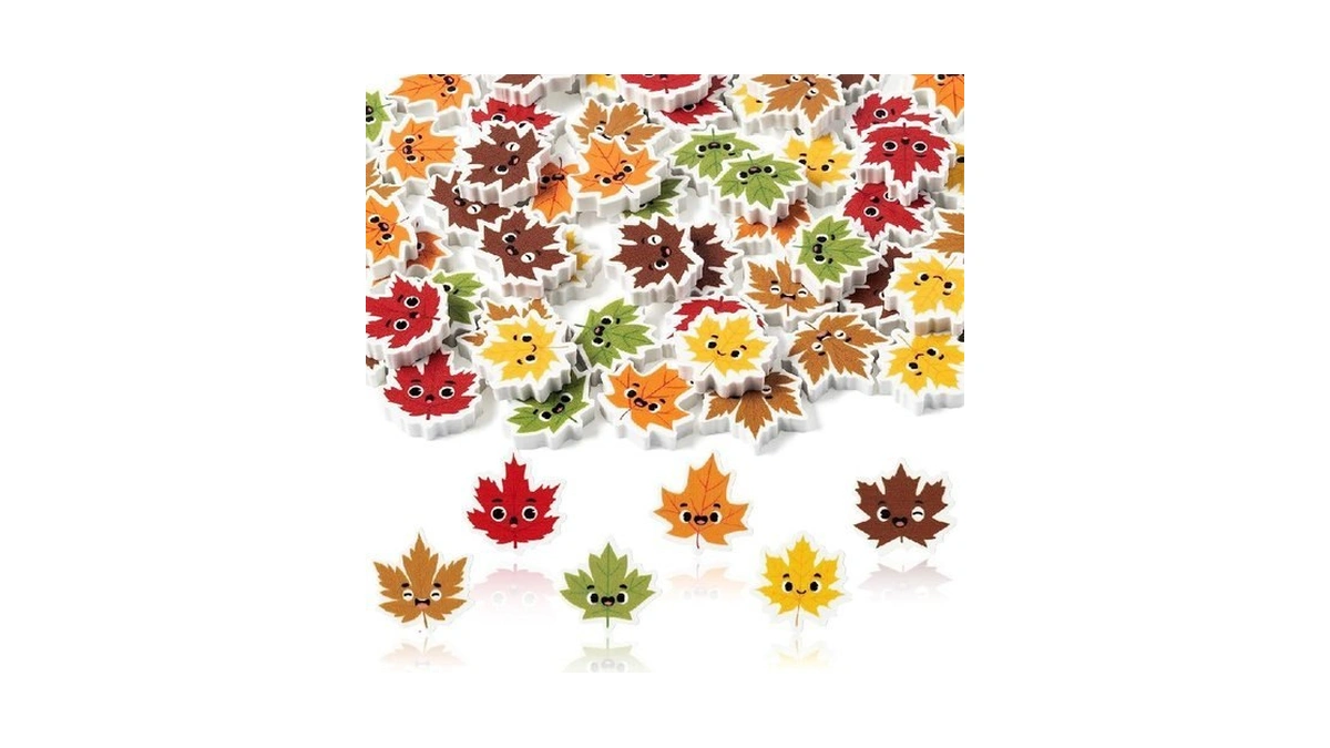 Amazon coupon: Yopyame 60pcs Fall Leaves Mini Eraser Fo