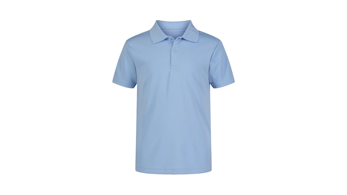 Izod Boys' School Uniform Performance Short Sleeve Solid Polo, Light