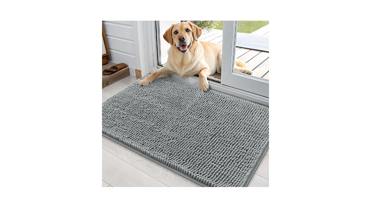Olanly Dog Door Mat For Muddy Paws 36x24, Absorbs Moisture