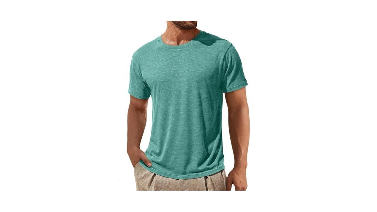 Zdc Mens Short Sleeve Shirts Summer Casual Crew Neck T