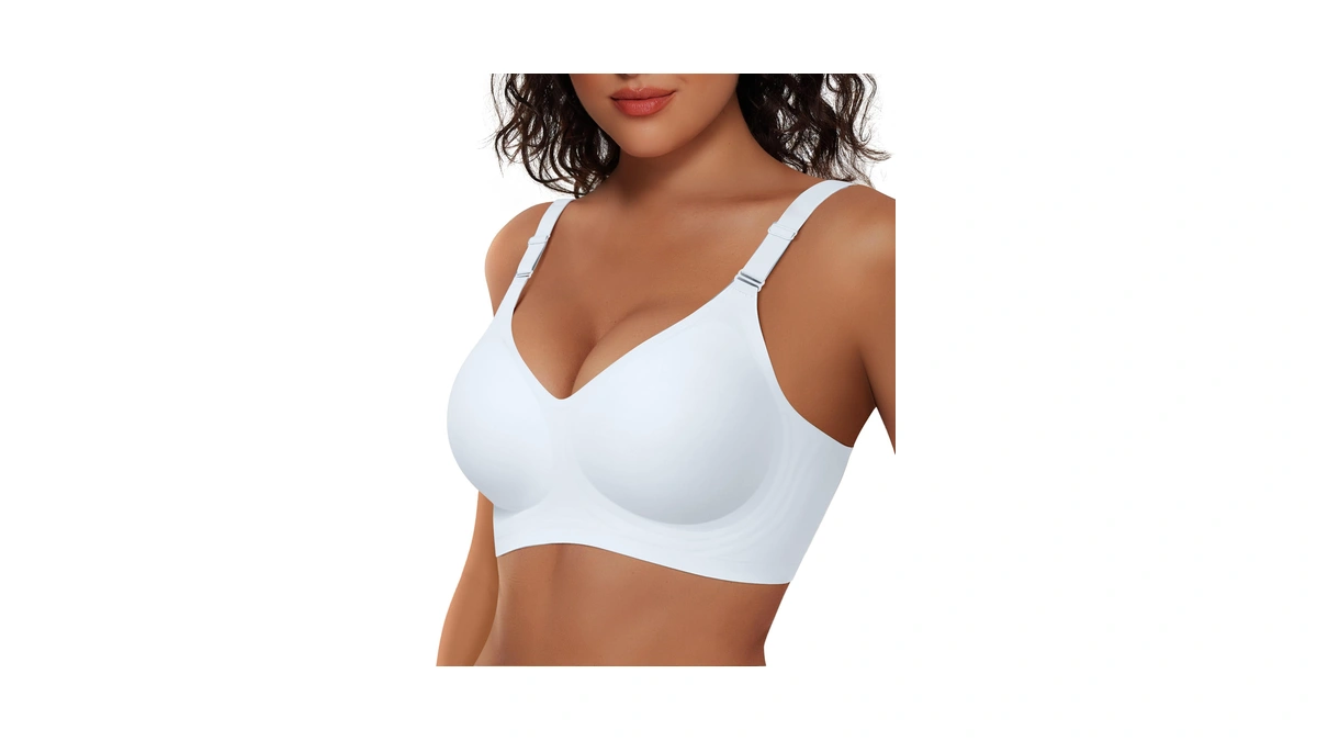 Vertvie Womens Wireless Jelly Bras No Underwire Push Up Seamless