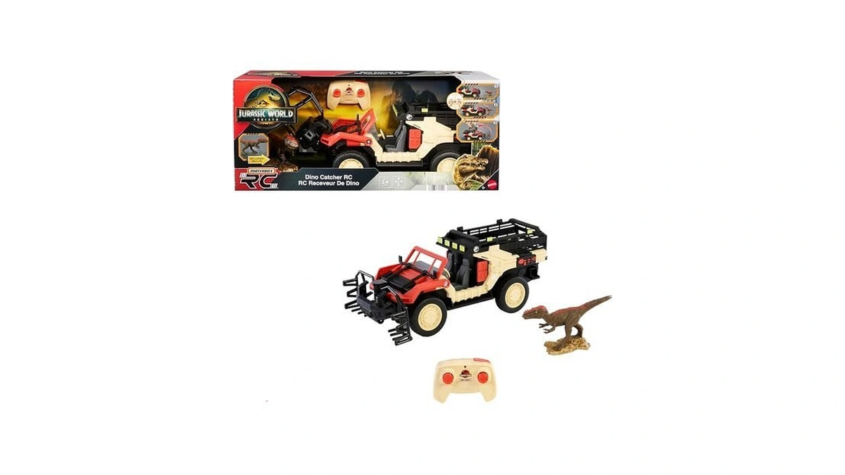 Matchbox Rc Jurassic World Toy Truck, Remote-control Battery-operated Vehicle With