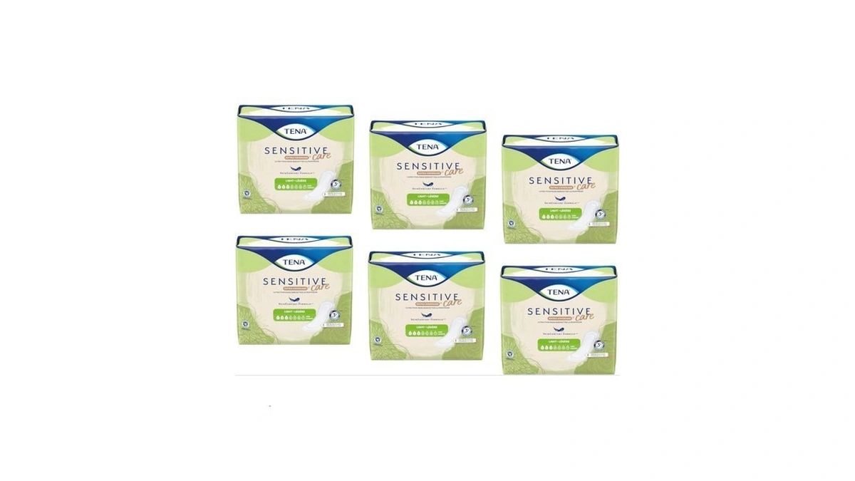 Tena Sensitive Care Light Incontinence Pads For Women, Regular, 144