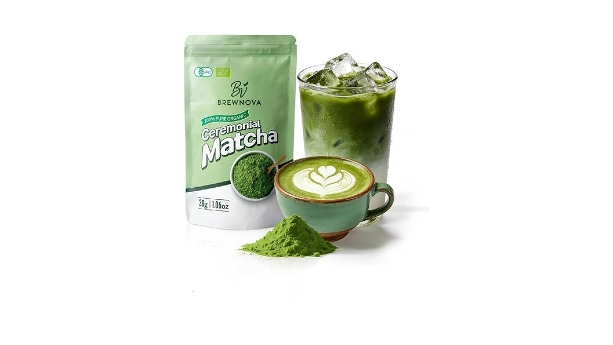 Brewnova Ceremonial Grade Matcha Powder - Premium Organic Shade-grown Stone-milled