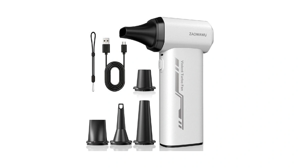 Electric Air Duster 150000 Rpm Rechargeable Mini Blower With 4