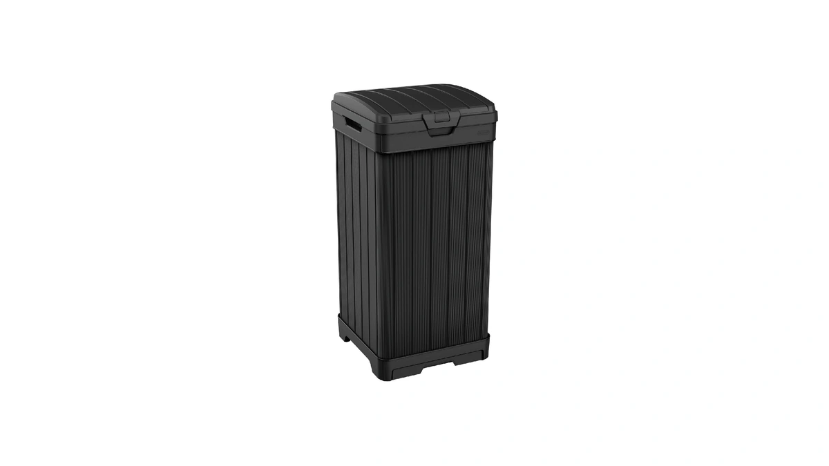 Keter Baltimore Resin 38 Gallon Outdoor Kitchen Trash Can With