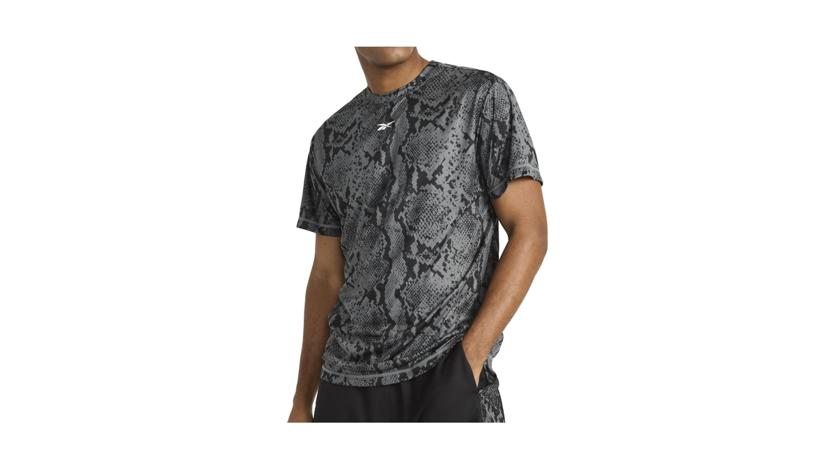 Reebok Men’s Id Train Snake Short Sleeve Crewneck T-shirt, Standard