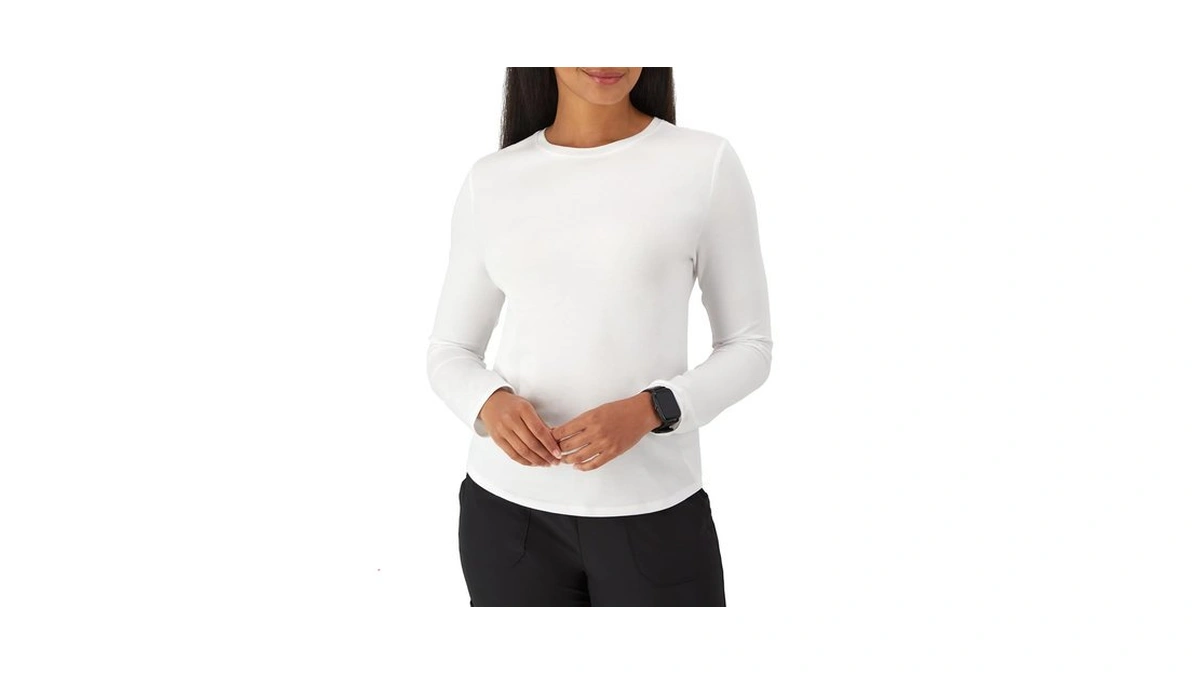 Hanes Women's Comfort Fit Scrubs Underscrub, Supersoft Viscose From Bamboo