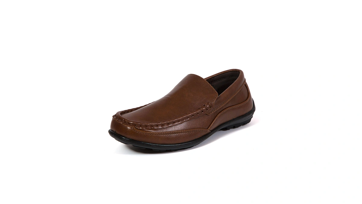 Deer Stags Boys' Booster Driving Moc Slip-on / Brown /